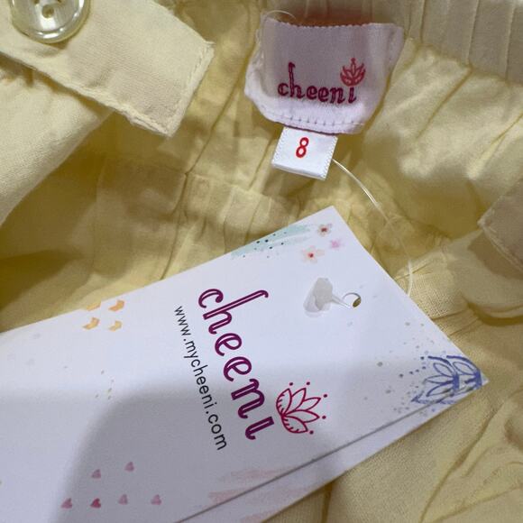 NWT Cheeni Yellow Sunshine Embroidered Tank Dress - Picture 8 of 8